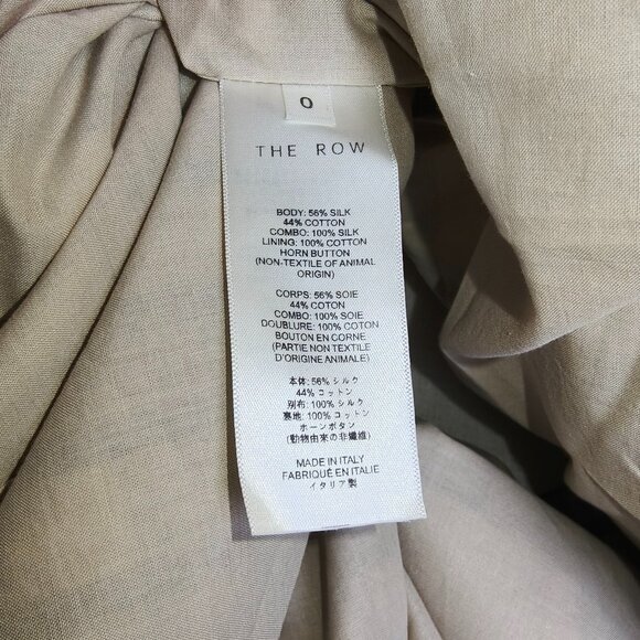 THE ROW Tavishina Checked Silk And Cotton-blend Poplin Coat In Neutrals - Picture 12 of 14